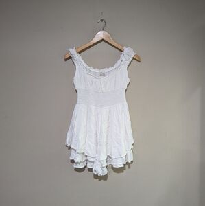 UO white swiss dot romper